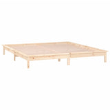 Cadre de lit à LED sans matelas 150x200 cm bois massif