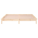 LED bed frame without mattress 150x200 cm solid wood