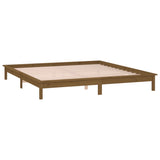 Cadre de lit à LED sans matelas 160x200 cm bois massif