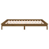 Cadre de lit à LED sans matelas 160x200 cm bois massif