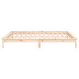 LED bed frame without mattress 200x200 cm solid wood