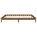 LED bed frame without mattress 200x200 cm solid wood