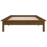 LED bed frame without mattress 75x190 cm solid wood