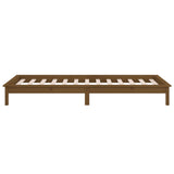 Cadre de lit à LED sans matelas 75x190 cm bois massif