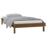 Cadre de lit à LED sans matelas 90x190 cm bois massif