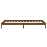 Cadre de lit à LED sans matelas 90x190 cm bois massif