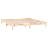 Cadre de lit à LED sans matelas 135x190 cm bois massif