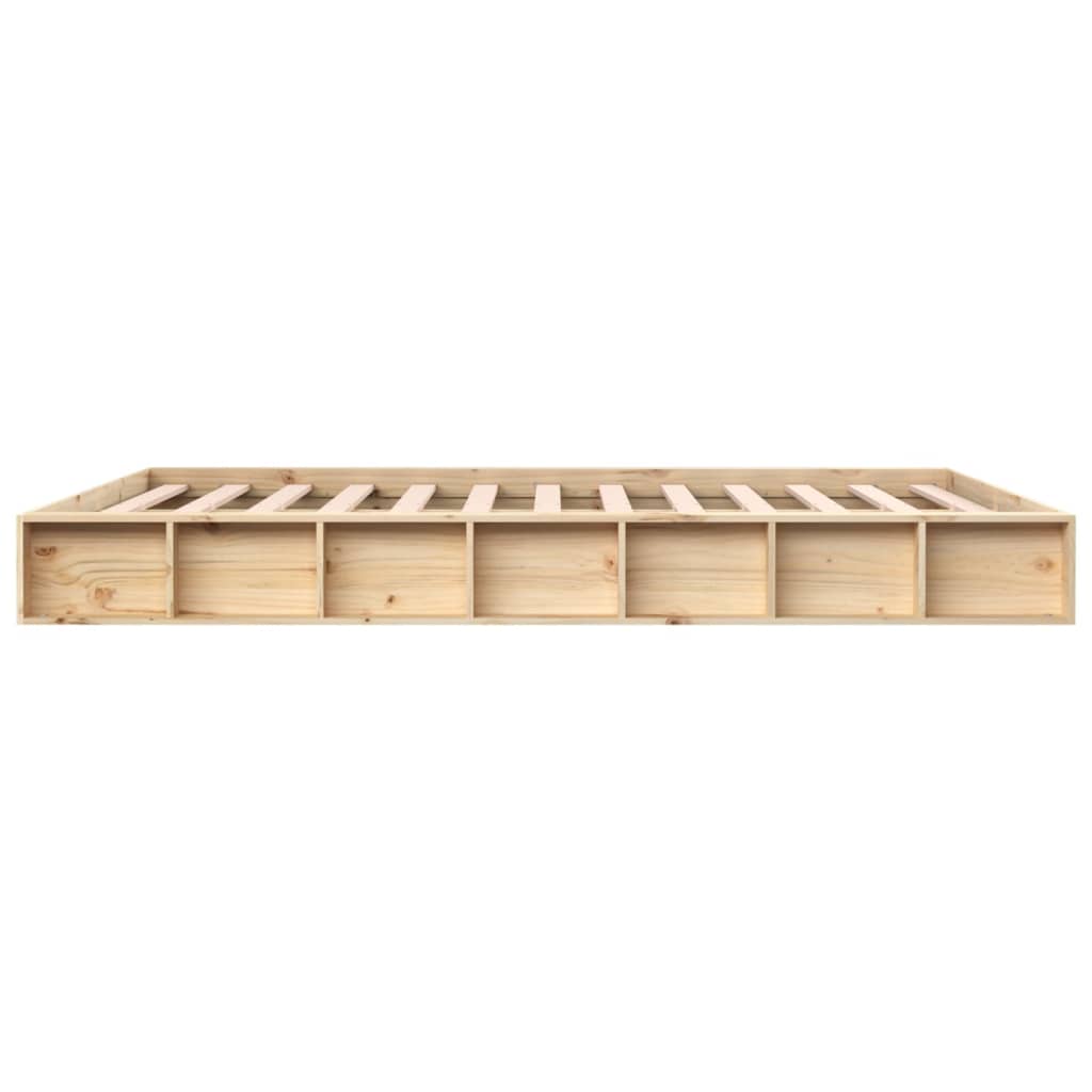 Bed frame without mattress 200x200 cm solid wood