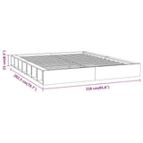 Cadre de lit sans matelas 200x200 cm bois massif