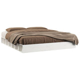 Cadre de lit sans matelas blanc 200x200 cm bois massif