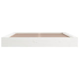 Cadre de lit sans matelas blanc 200x200 cm bois massif