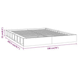 Cadre de lit sans matelas 180x200 cm bois massif