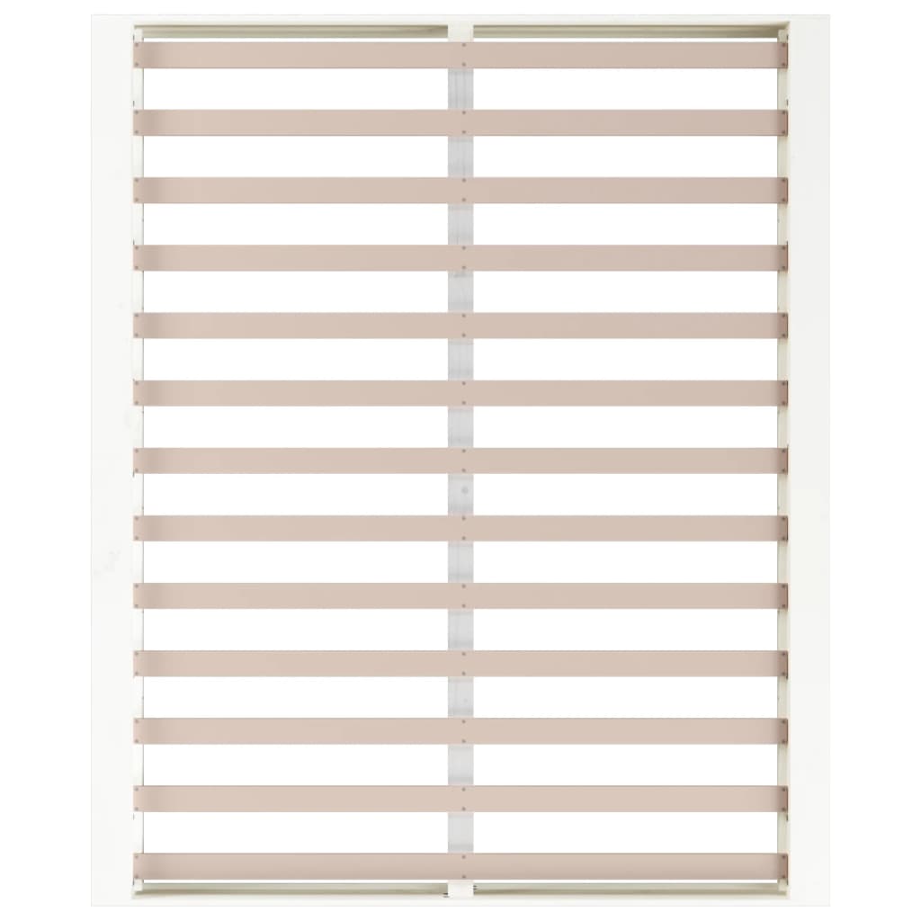 Cadre de lit sans matelas blanc 180x200 cm bois massif