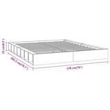 Bed frame without mattress white 160x200 cm solid wood