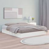 Bed frame without mattress white 160x200 cm solid wood