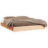 Bed frame without mattress 150x200 cm solid wood