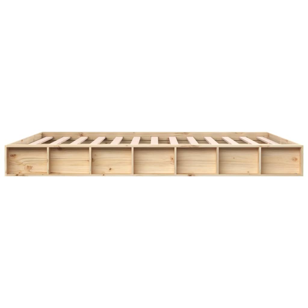 Bed frame without mattress 150x200 cm solid wood