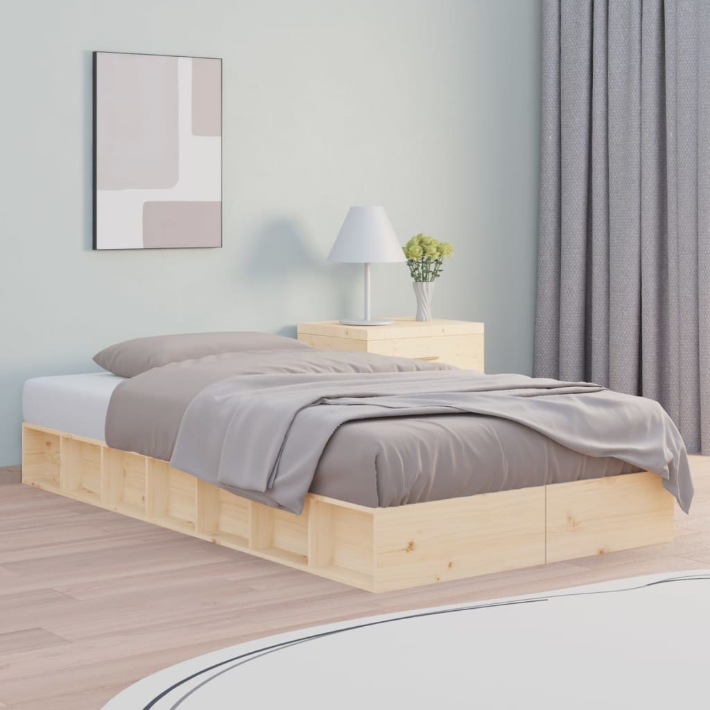 Cadre de lit sans matelas 100x200 cm bois massif