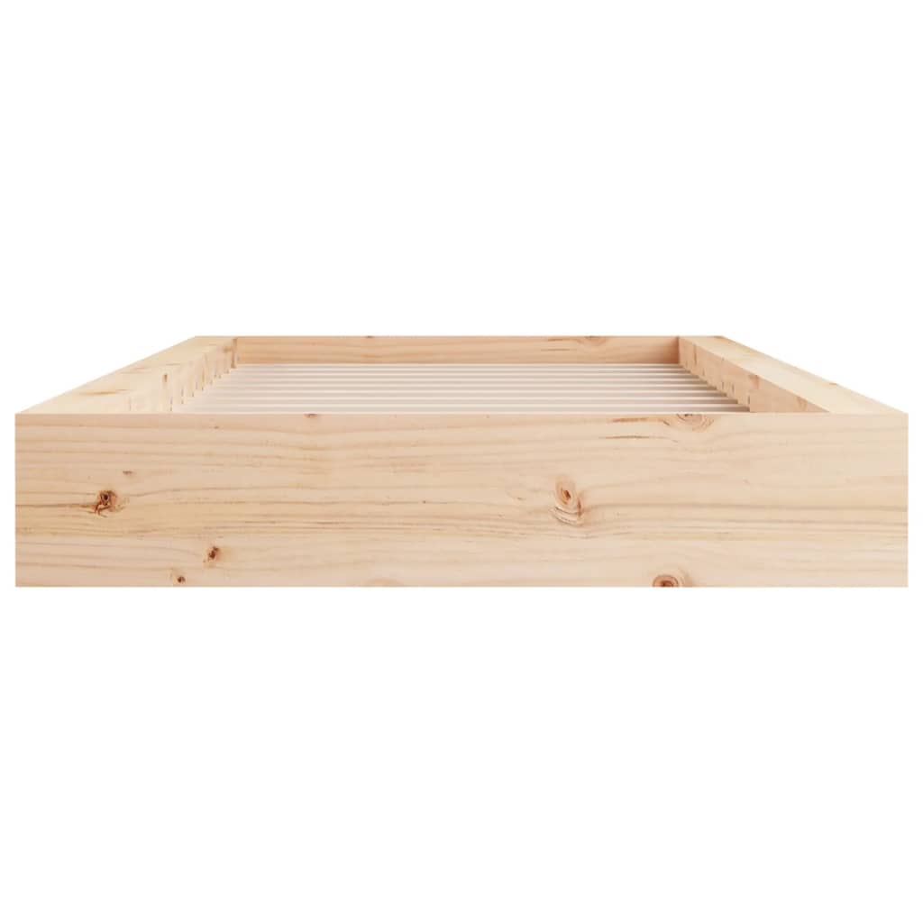 Cadre de lit sans matelas 75x190 cm bois massif