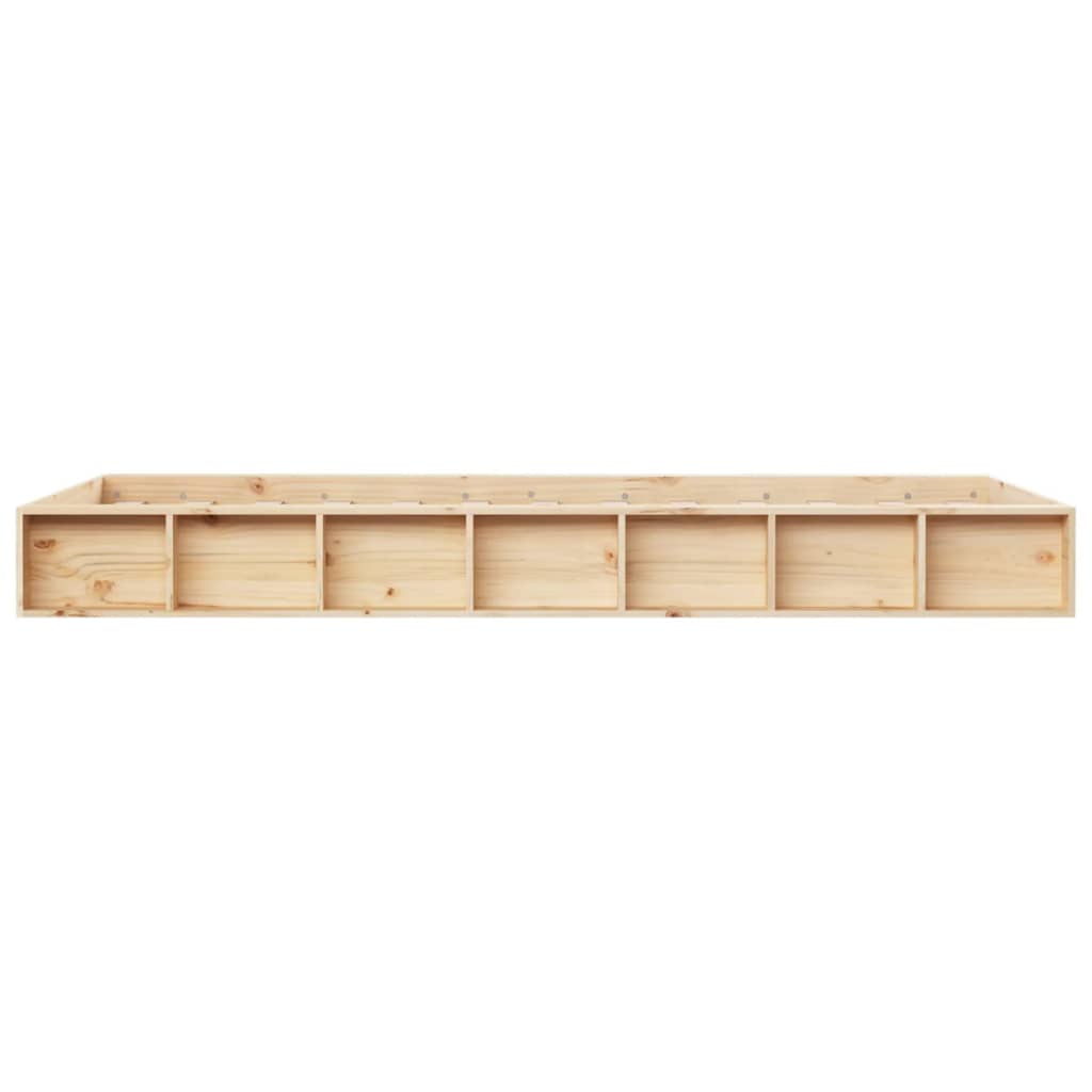 Bed frame without mattress 75x190 cm solid wood