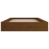 Cadre de lit sans matelas marron miel 75x190 cm bois massif