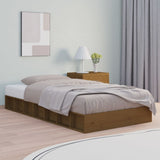 Bed frame without mattress honey brown 75x190 cm solid wood