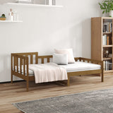 Lit de jour sans matelas marron miel 80x200 cm bois pin massif