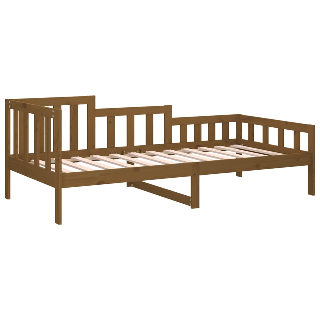 Lit de jour sans matelas marron miel 80x200 cm bois pin massif