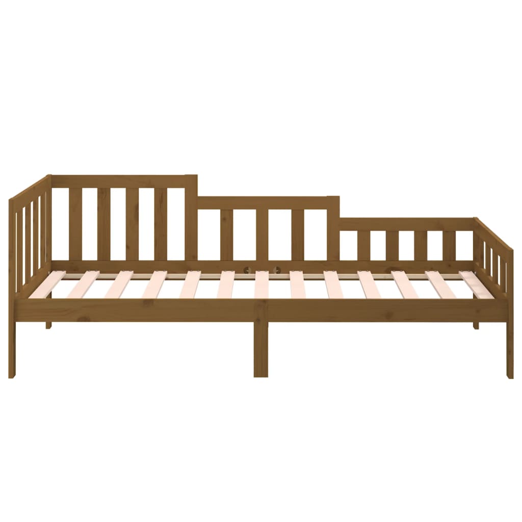 Lit de jour sans matelas marron miel 80x200 cm bois pin massif