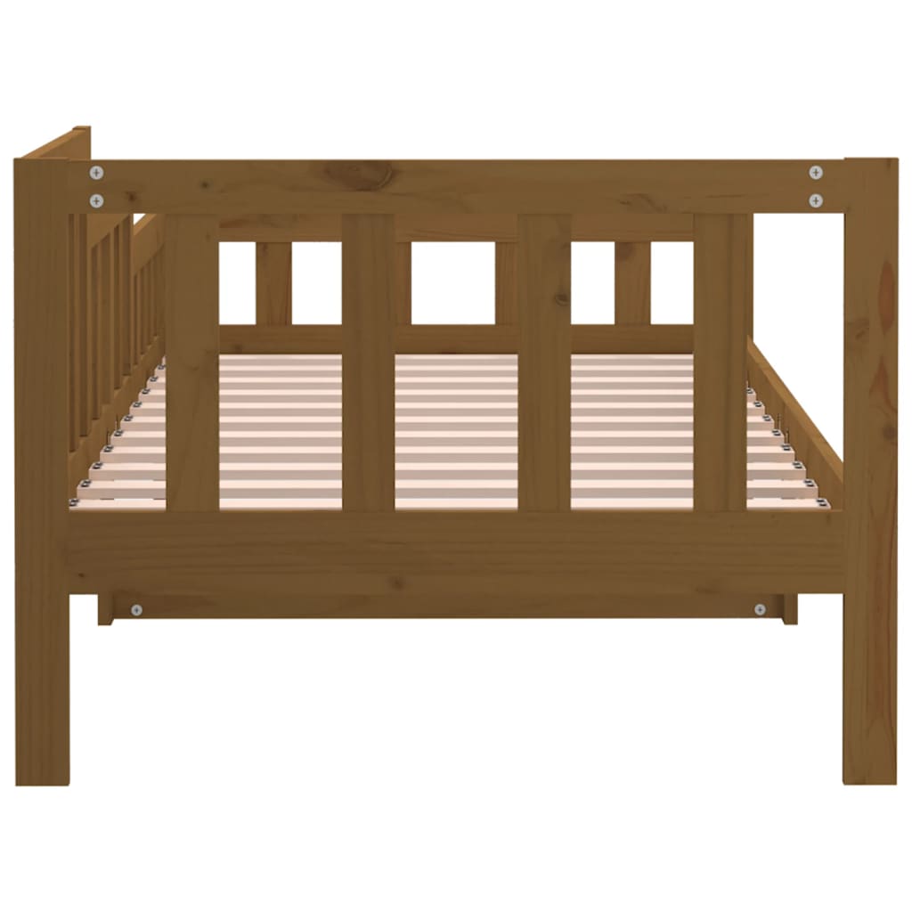 Lit de jour sans matelas marron miel 80x200 cm bois pin massif