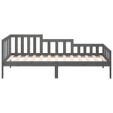 Lit de jour sans matelas gris 90x200 cm bois de pin massif