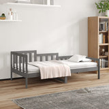 Lit de jour sans matelas gris 90x200 cm bois de pin massif