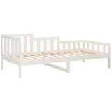 Lit de jour sans matelas blanc 90x190 cm bois de pin massif