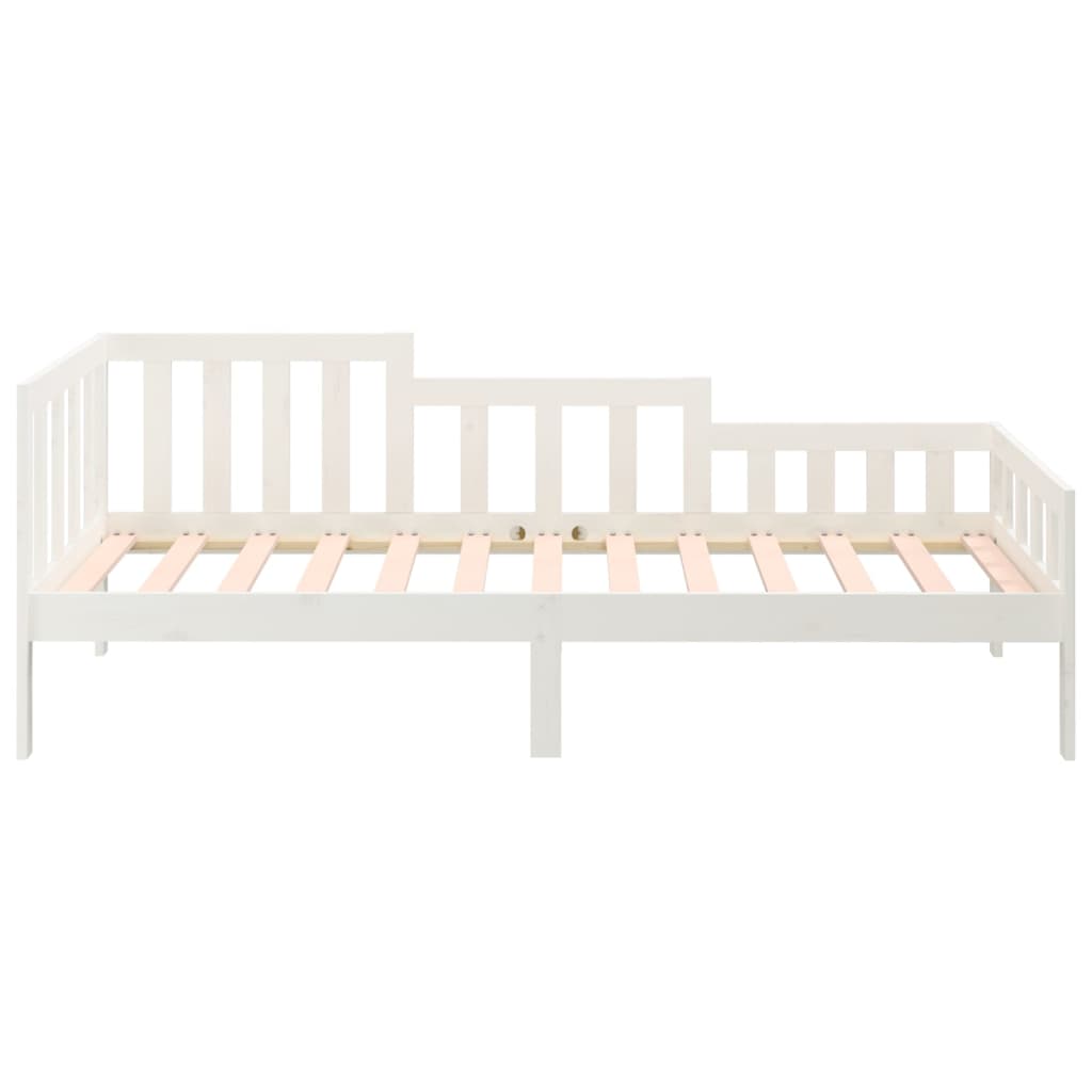 Lit de jour sans matelas blanc 90x190 cm bois de pin massif