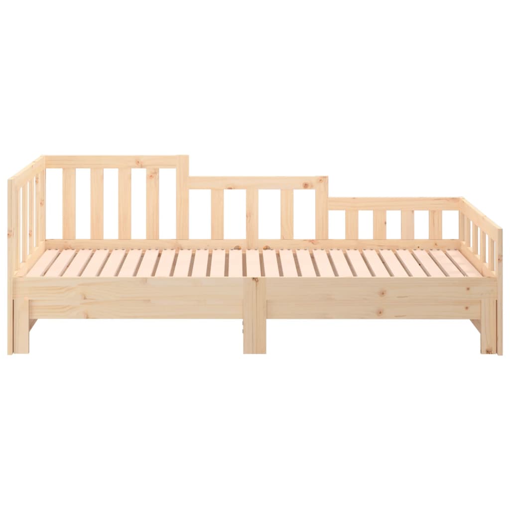 Sliding bed without mattress 2x(80x200) cm Solid pine wood