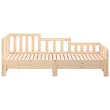 Sliding bed without mattress 2x(80x200) cm Solid pine wood