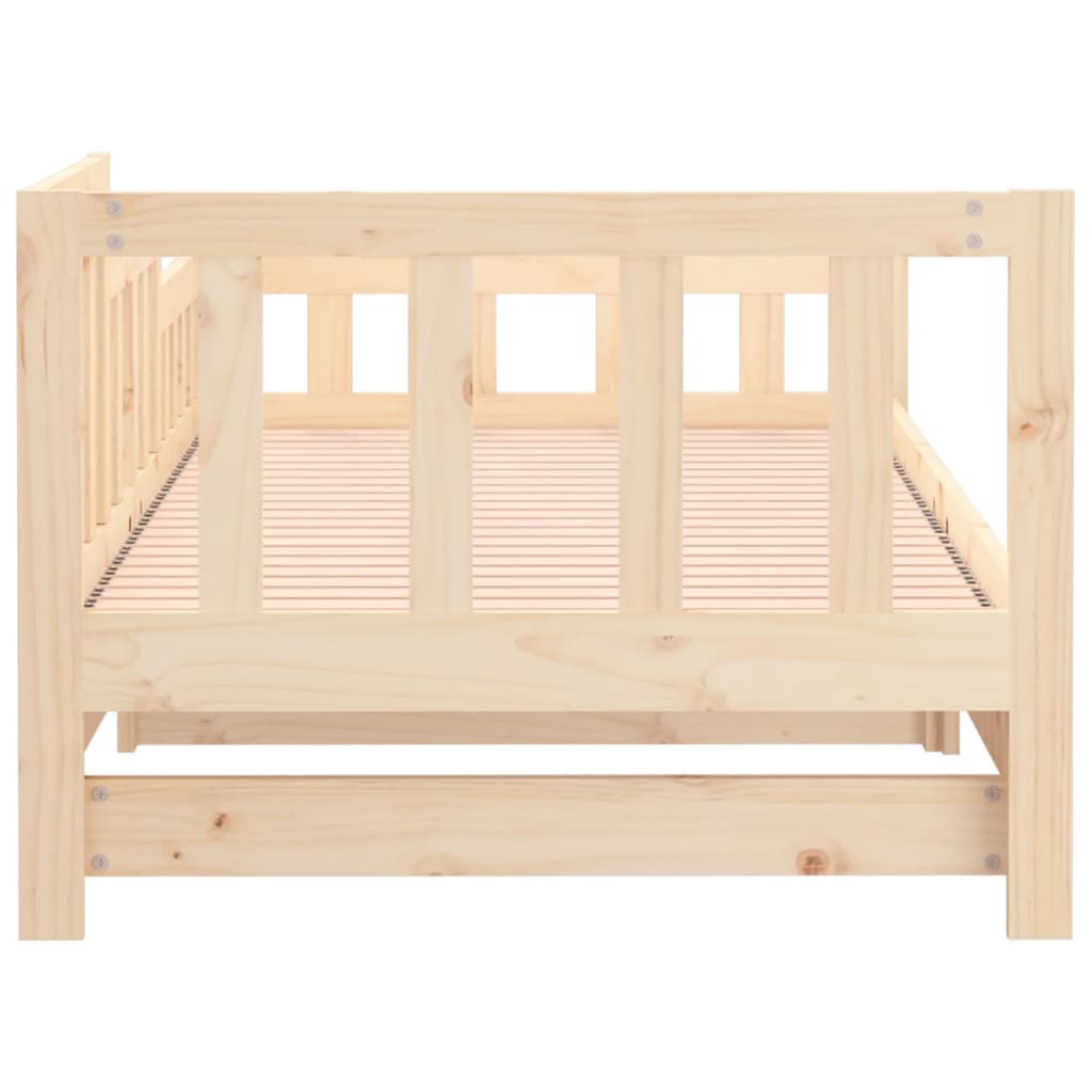 Sliding bed without mattress 2x(80x200) cm Solid pine wood