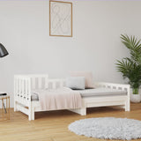 Lit coulissant sans matelas blanc 2x(80x200)cm