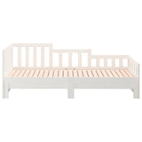 Lit coulissant sans matelas blanc 2x(80x200)cm