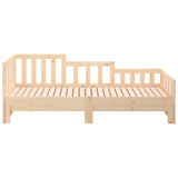 Lit coulissant sans matelas 2x(90x200) cm Bois de pin massif