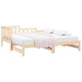 Lit coulissant sans matelas 2x(90x190) cm Bois de pin massif