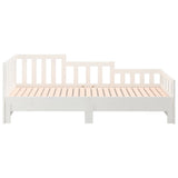 Lit coulissant sans matelas blanc 2x(90x190) cm