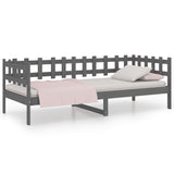 Lit de jour sans matelas gris 80x200 cm bois de pin massif