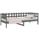 Lit de jour sans matelas gris 80x200 cm bois de pin massif