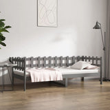 Lit de jour sans matelas gris 80x200 cm bois de pin massif