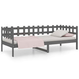 Lit de jour sans matelas gris 90x200 cm bois de pin massif