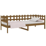 Lit de jour sans matelas marron miel 90x200 cm bois pin massif