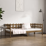 Lit de jour sans matelas marron miel 90x200 cm bois pin massif