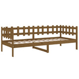 Lit de jour sans matelas marron miel 90x200 cm bois pin massif