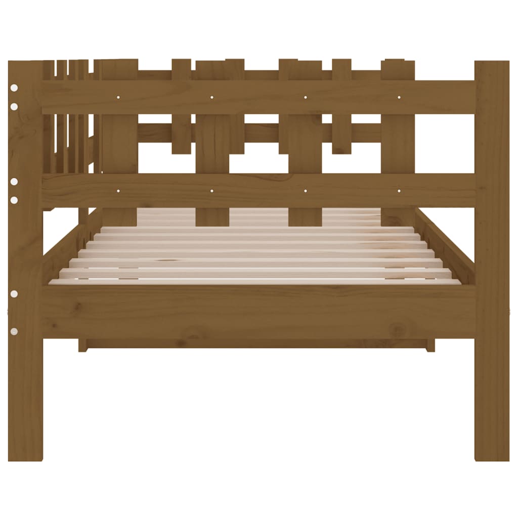 Lit de jour sans matelas marron miel 90x200 cm bois pin massif